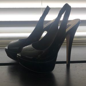 Steven by Steve Madden Black Patent stiletto heels